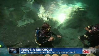Travel inside a sinkhole