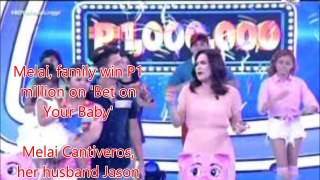 Melai, family win P1 million on 'Bet on Your Baby'