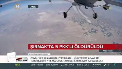 Şırnak'ta 5 PKK'lı öldürüldü