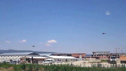 Kara Havacılık Okulunun taşınması - Helikopterlerin bir kısmı Isparta'ya ulaştı
