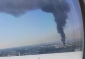 Plane Passenger Captures Plume of Smoke Rising From Fire Near Paris Airport