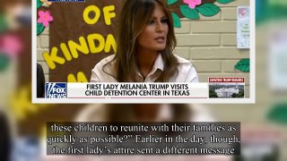 President Trump: Melania's jacket refers to the Fake News Media
