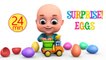 Surprise Eggs | Construction Truck Toys Part 2 for Kids | Surprise Eggs videos from Jugnu