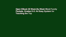 Open EBook 20 Week-By-Week Word Family Packets, Grades K-2: An Easy System for Teaching the Top