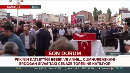 Başkan Erdoğan Sivas'taki cenaze töreninde
