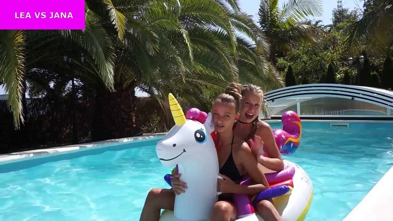 POOL Challenge Teil 2  Lea VS Jana Lea Loves Freaky