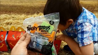 Angry Birds Movie Happy Meal Toys from McDonalds Toy Opening and Fun at the Park