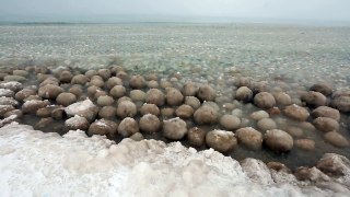Ice Balls forming along Lake Michigan near Glen Arbor