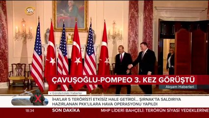 Çavuşoğlu, ABD Dışişleri Bakanı Pompeo ile görüştü