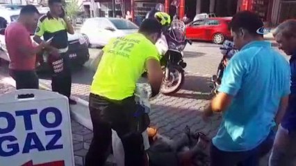 Edremit’te motosikletler çarpıştı : 1 yaralı