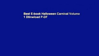 Best E-book Halloween Carnival Volume 1 D0nwload P-DF