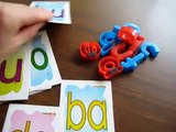 Toddle Reading, Phonics, Spelling game: 2 letter blends with cards and movable alphabet.