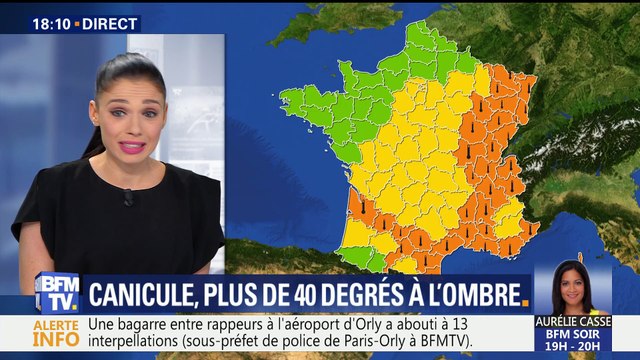 Canicule: Plus de 40 degrés à l'ombre