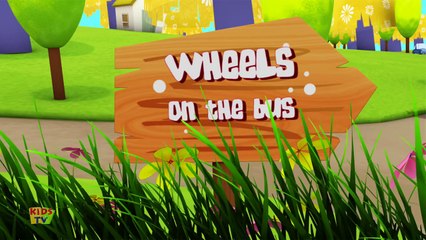 Pink Wheels On The Bus | Little Eddie Cartoons | Nursery Rhymes by Kids Tv