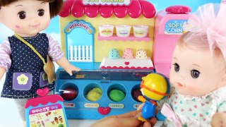 뽀로로 달님이 아이스크림 가게놀이 케익만들기 아기인형 요리놀이 장난감 PlayDoh Ice Cream Food Toys Playset Kit cửa hang 토이