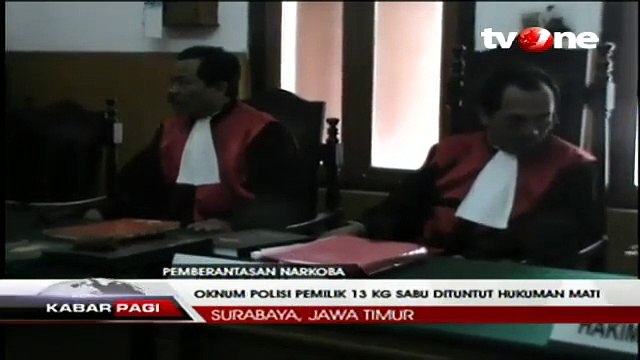 Oknum Polisi Pemilik Sabu 13 Kg Dituntut Hukuman Mati