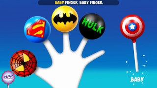 SuperHero Finger Family Song | Nursery Rhymes | spiderman, superman, batman and hulk for k