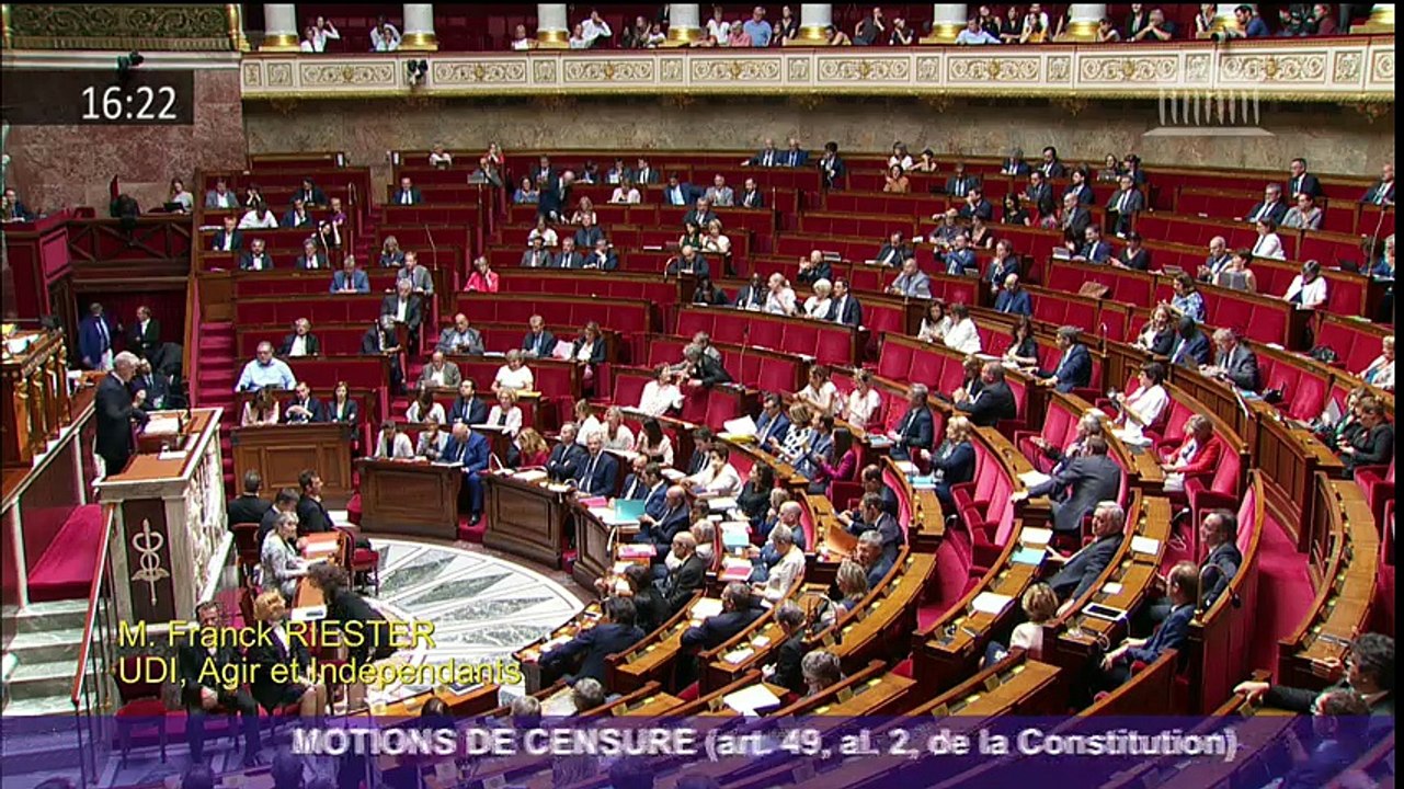 Discours de Franck RIESTER - Examen des motions de censure contre le gouvernement
