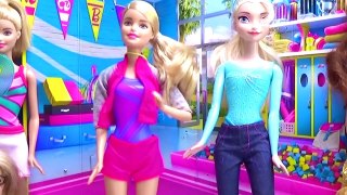 Barbie vs Elsa Gymnastics Challenge