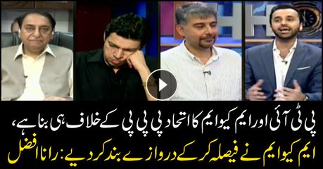 MQM, PTI alliance is against PPP: Rana Afzal