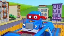 A Giant Drill to save Charlie the Crane ! Carl the Super Truck in Car City | Children Cart