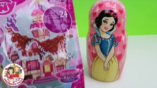 Disney PRINCESS Stacking Cups Nesting Toys Surprise Cinderella Ariel Belle learn sizes & n