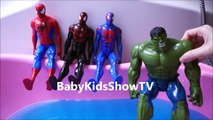 Spider Boy Heroes in Water Jumping on the Bed Compilation Super Hero Song
