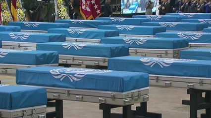 美, 유해 55구 송환식...정상급 예우 / YTN