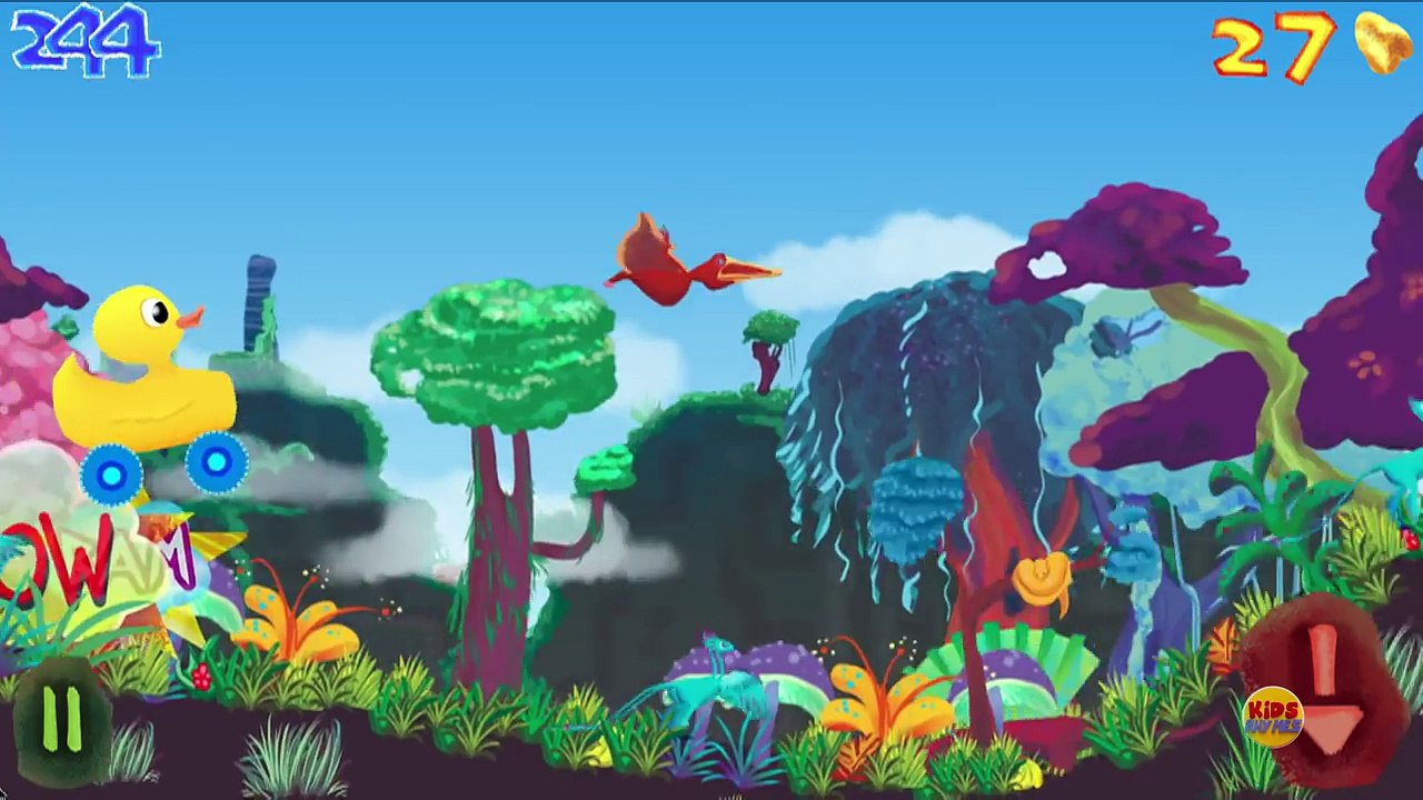 Dino Mash | New Monster Trucks vs. Dinosaurs Game