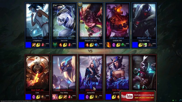 [NIGHTBLUE3] RIOT RELEASED A MONSTER!! NEW AKALI REWORK JUNGLE SPOTLIGHT - PENTAKILL-! (17 kilIs) - BROKEN DAMAGE