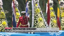 United Nations Command holds repatriation ceremony Wednesday