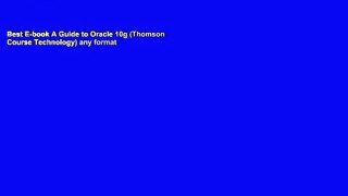 Best E-book A Guide to Oracle 10g (Thomson Course Technology) any format