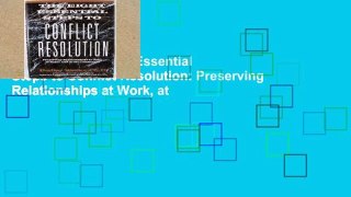Digital book  Eight Essential Steps to Conflict Resolution: Preserving Relationships at Work, at