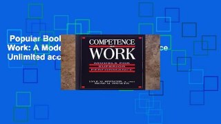 Popular Book  Competence At Work: A Model for Superior Performance Unlimited acces Best Sellers
