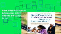 View Best Practices in Adolescent Literacy Instruction, Second Edition (Solving Problems in the