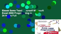 Ebook Sams Teach Yourself Microsoft Excel 2000 Programming in 24 Hours Full