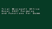 Trial Microsoft Office Excel 2007 Formulas and Functions For Dummies Ebook