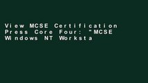 View MCSE Certification Press Core Four: 