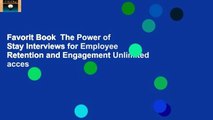Favorit Book  The Power of Stay Interviews for Employee Retention and Engagement Unlimited acces