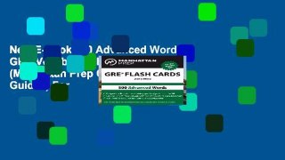 New E-Book 500 Advanced Words: GRE Vocabulary Flash Cards (Manhattan Prep GRE Strategy Guides) For