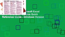 Unlimited acces Microsoft Excel 2016 Advanced   Macros Quick Reference Guide - Windows Version