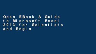 Open EBook A Guide to Microsoft Excel 2013 for Scientists and Engineers online