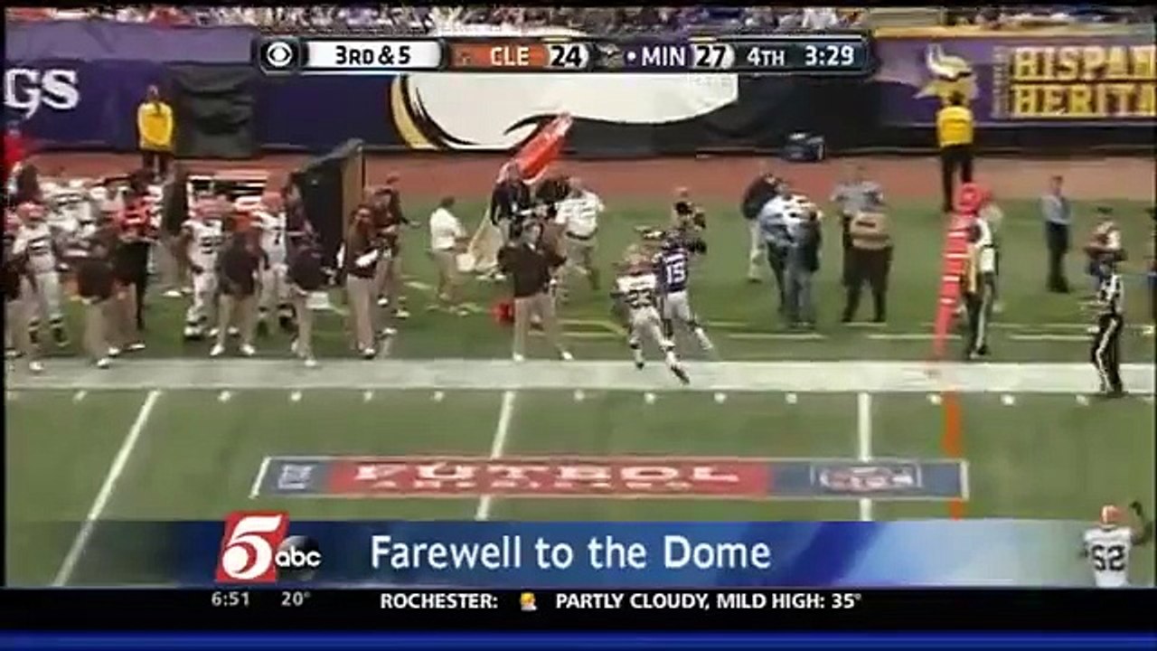 Vikings to Play Final Game at Metrodome, Fans Say Goodbye