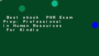 Best ebook  PHR Exam Prep: Professional in Human Resources  For Kindle
