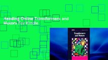 Reading Online Transformers and Motors For Kindle