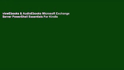viewEbooks & AudioEbooks Microsoft Exchange Server PowerShell Essentials For Kindle