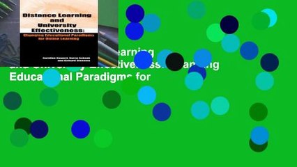 Get Trial Distance Learning and University Effectiveness: Changing Educational Paradigms for