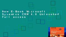 New E-Book Microsoft Dynamics CRM 4.0 Unleashed Full access