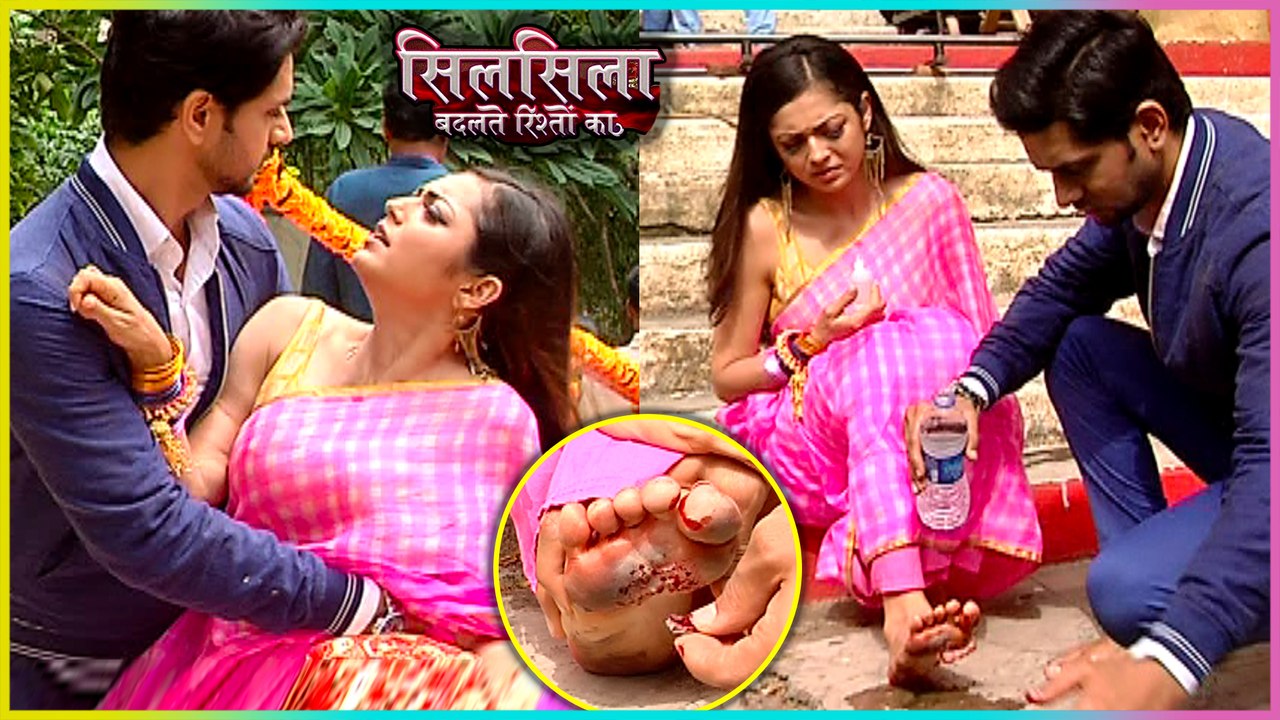 Nandini Hurts Herself | Kunal And Nandini Romantic Moments | Silsila Badalte Rishton Ka