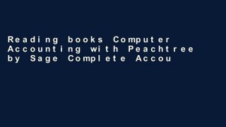 Reading books Computer Accounting with Peachtree by Sage Complete Accounting 2011 Full access